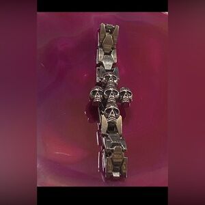 Stainless Steel Skull Bracelet #7526